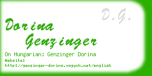 dorina genzinger business card